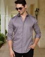 CHARCOAL SILVER FOILED PARTY WEAR SHIRT