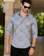 CHARCOAL GRID PARTY WEAR SHIRT