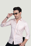 Daniel Pink Cotton Striped Shirt