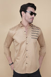 Girac Gold Cottton Solid Shirt