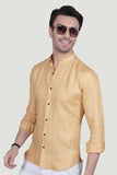 Sandor Orange Linen Solid Shirt