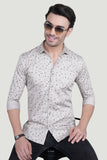 Milan Grey Cotton Printed Shirt