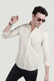 Ivo Cream Cotton Printed Shirt