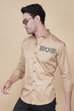 Gebby Gold Cottton Solid Shirt
