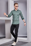 Aengus Green Stripe Print