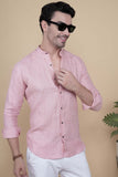 Ronan Pink Linen Solid Shirt