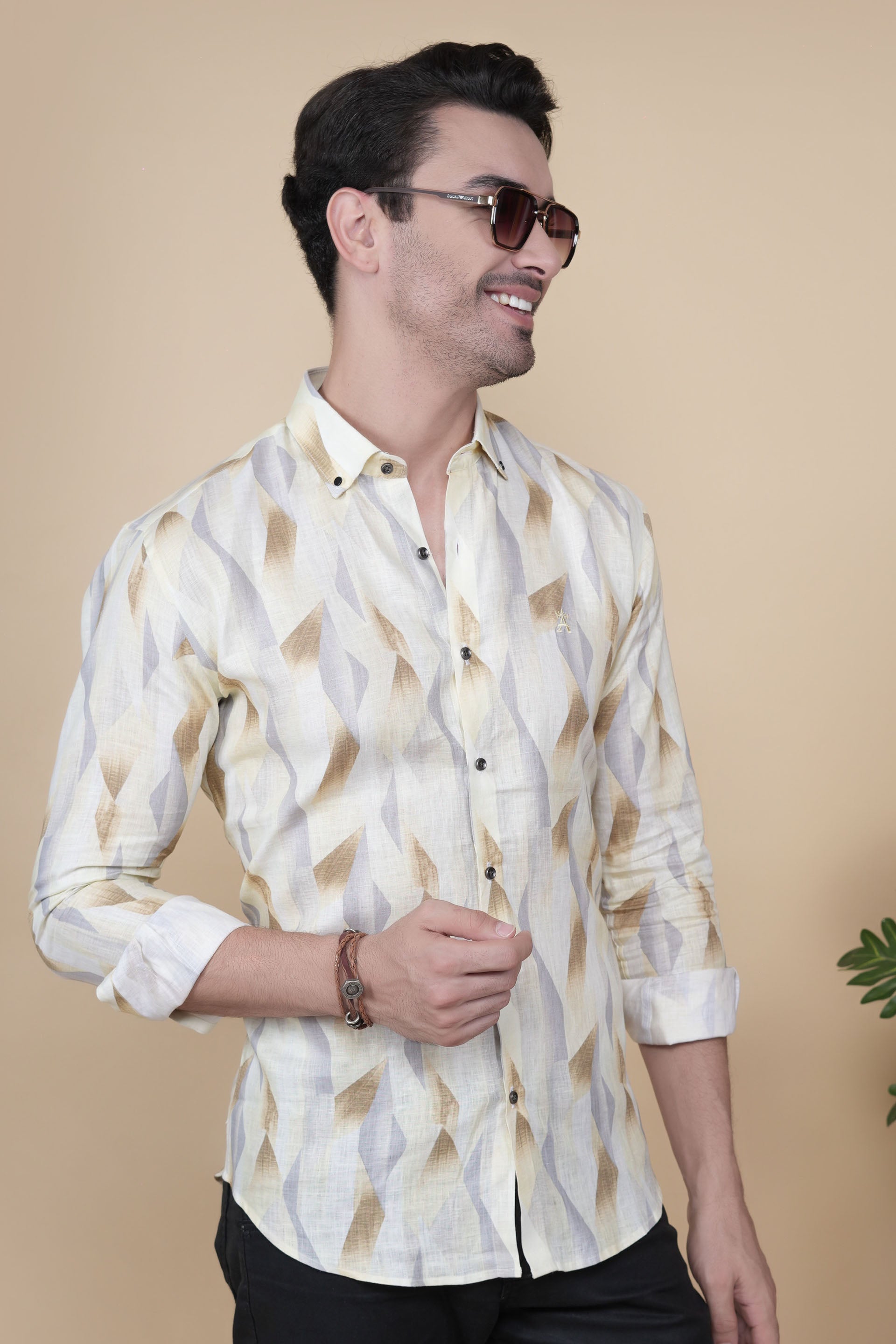 Marius Multi Linen Printed Shirt