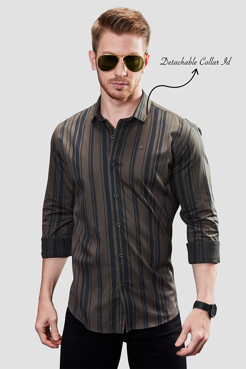 Lincoin Brown Stripe Print