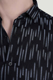Albert Black Cotton Printed Shirt