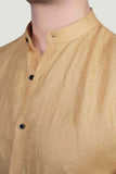 Sandor Orange Linen Solid Shirt
