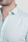 Rainer White Cotton Printed Shirt