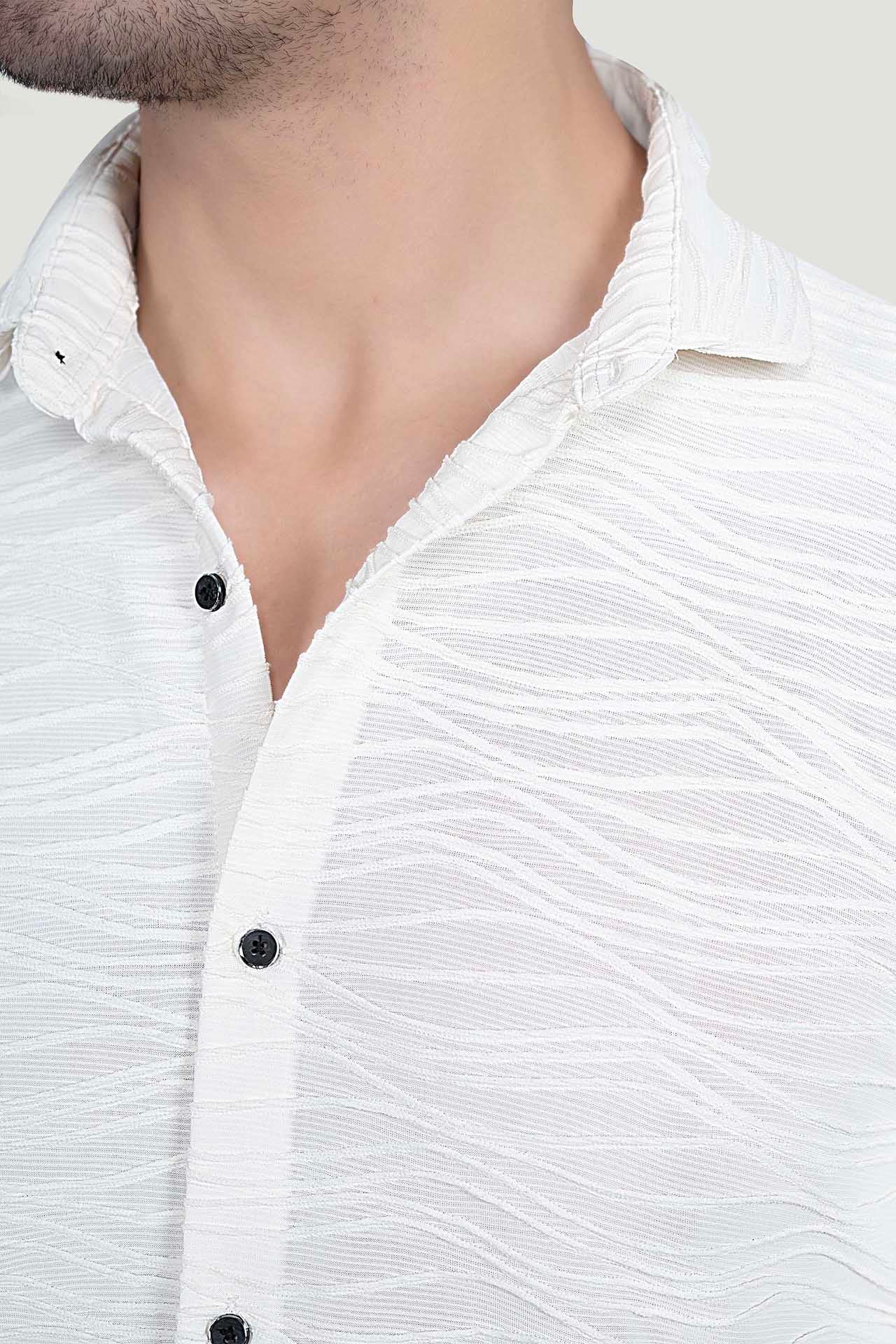 Anton White Knitted Shirt