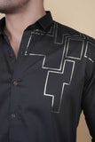Edward Black Cotton Solid Shirt