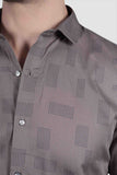Rian Grey Cotton Printed Shirt
