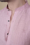 Ronan Pink Linen Solid Shirt