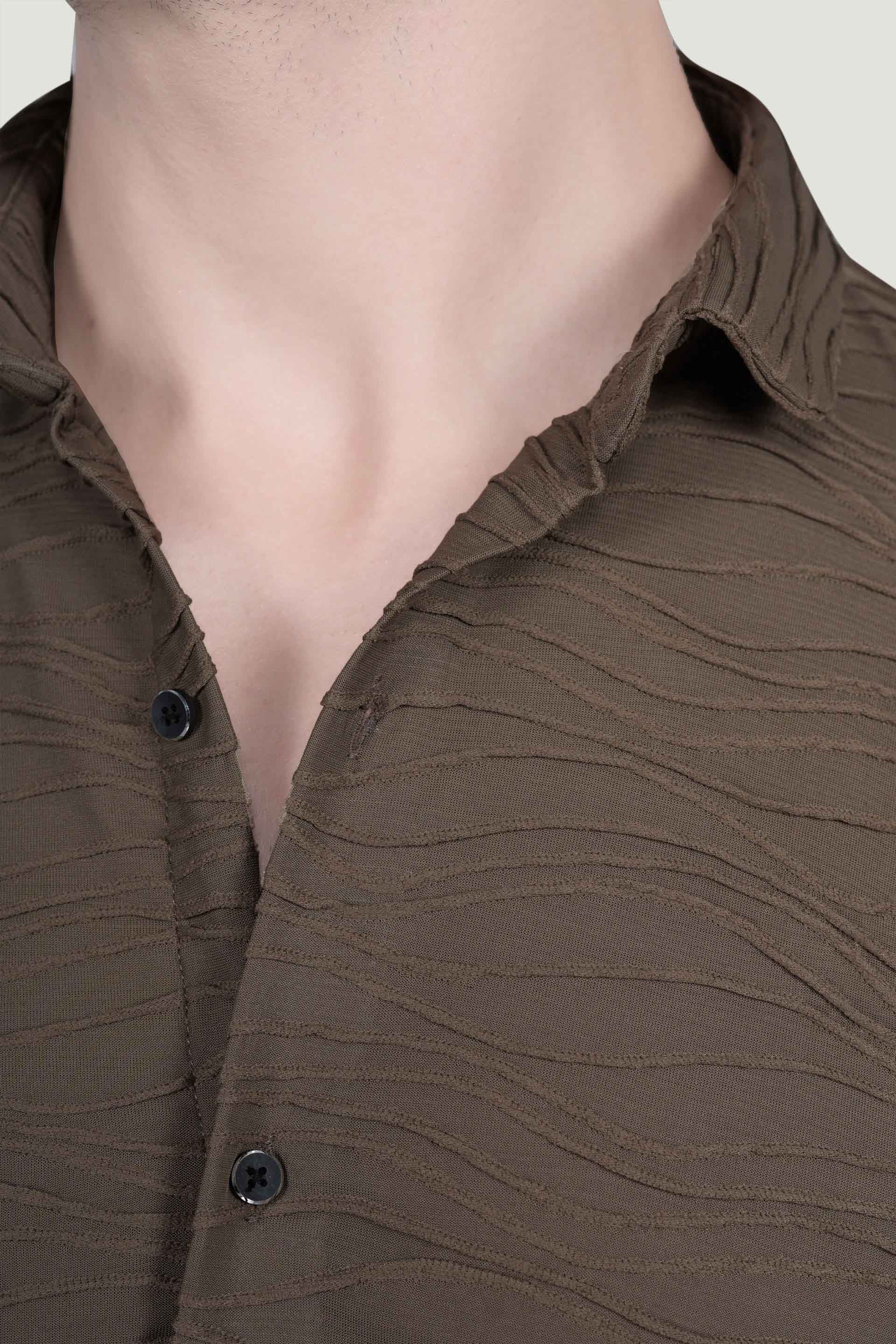 Rafael Brown Knitted Shirt