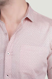 Fionn Pink Cotton Printed Shirt