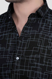 Julien Black Cotton Printed Shirt