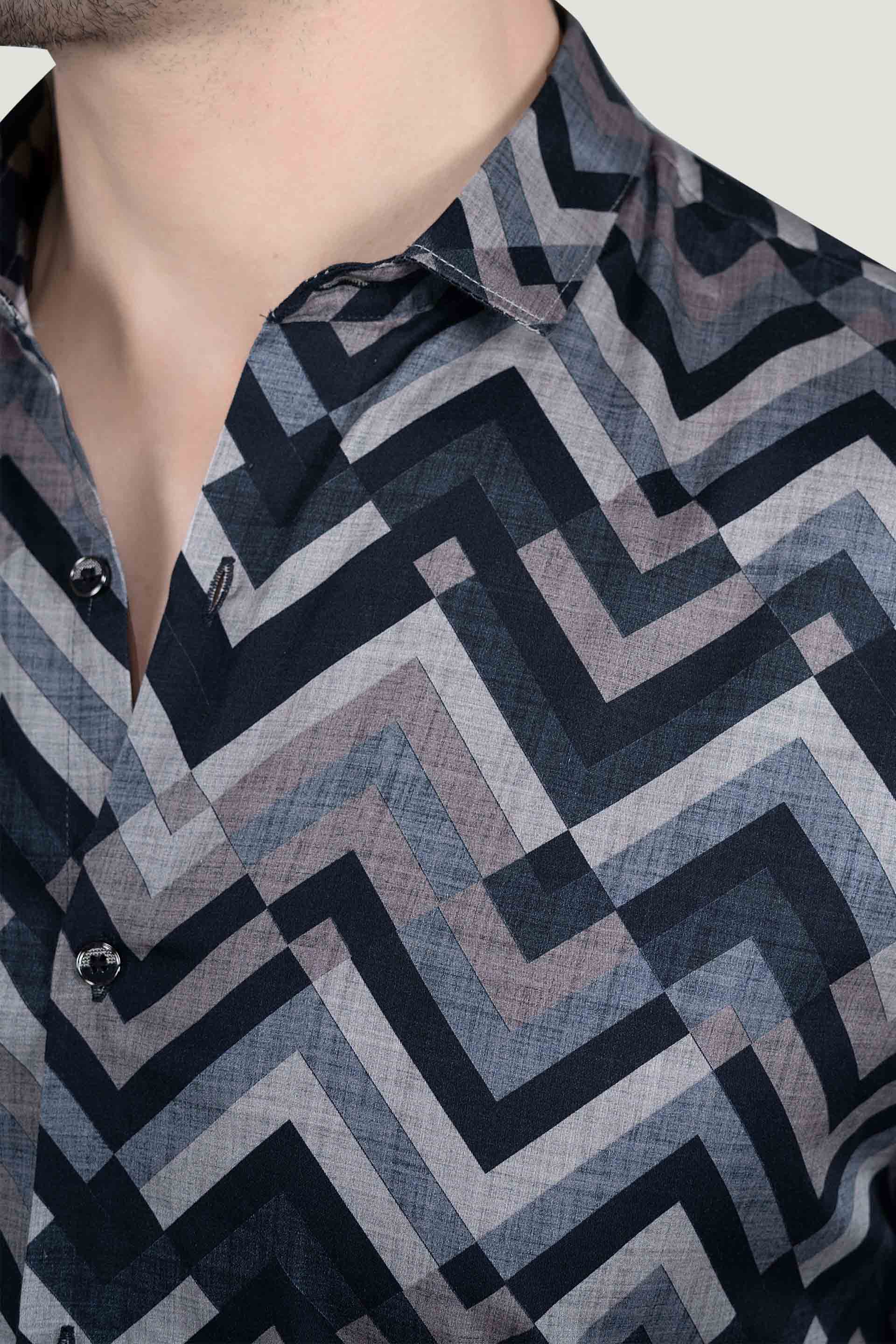 Soren Multi Giza Cotton Printed Shirt