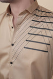 Girac Gold Cottton Solid Shirt