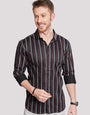 Gavriil Maroon Stripe Print