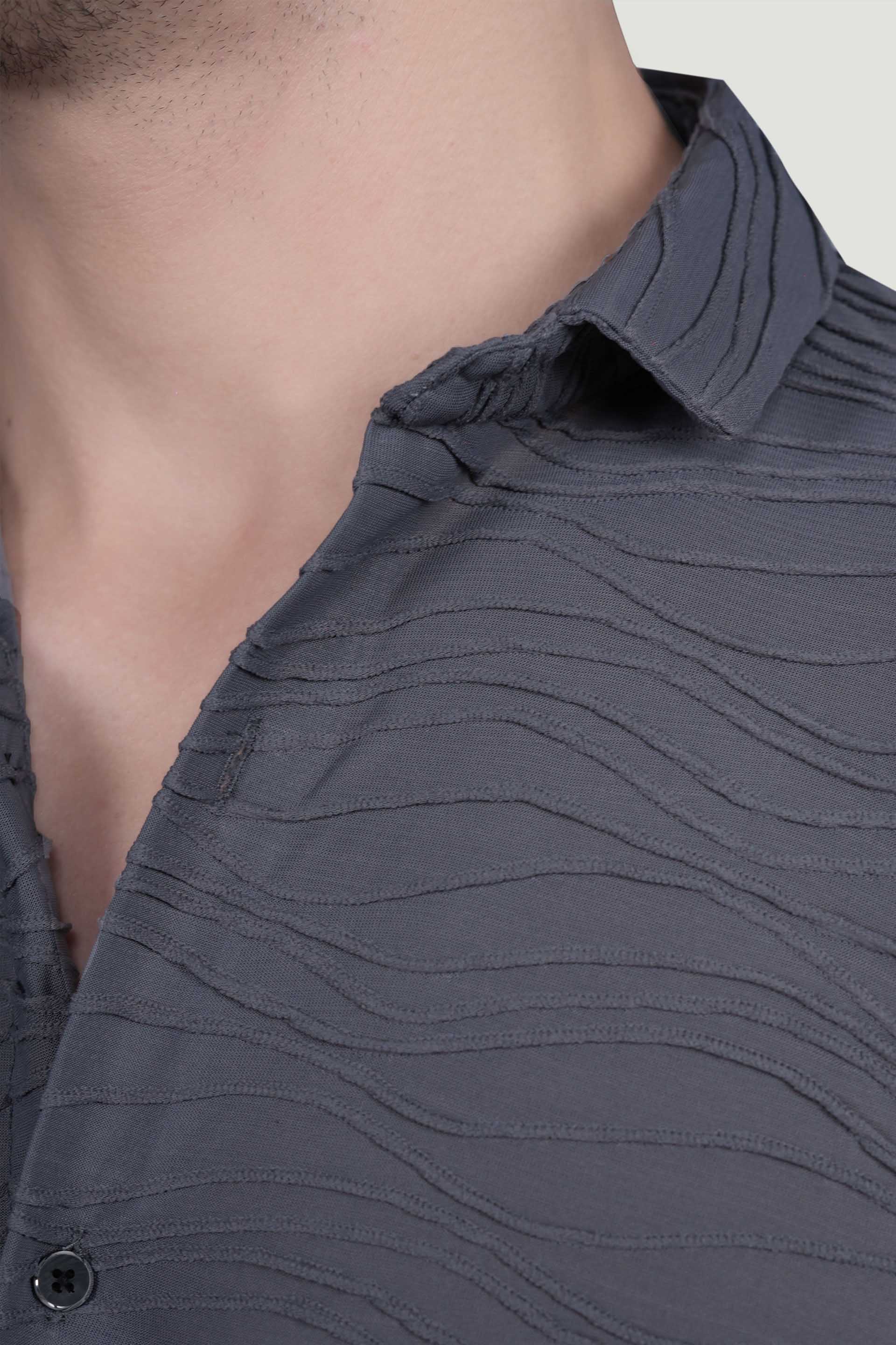 Albin Grey Knitted Shirt