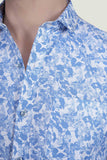 Ivan Light Blue Cotton Printed Shirt