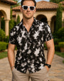 Brycen Black Viscose Print- Resort Shirt