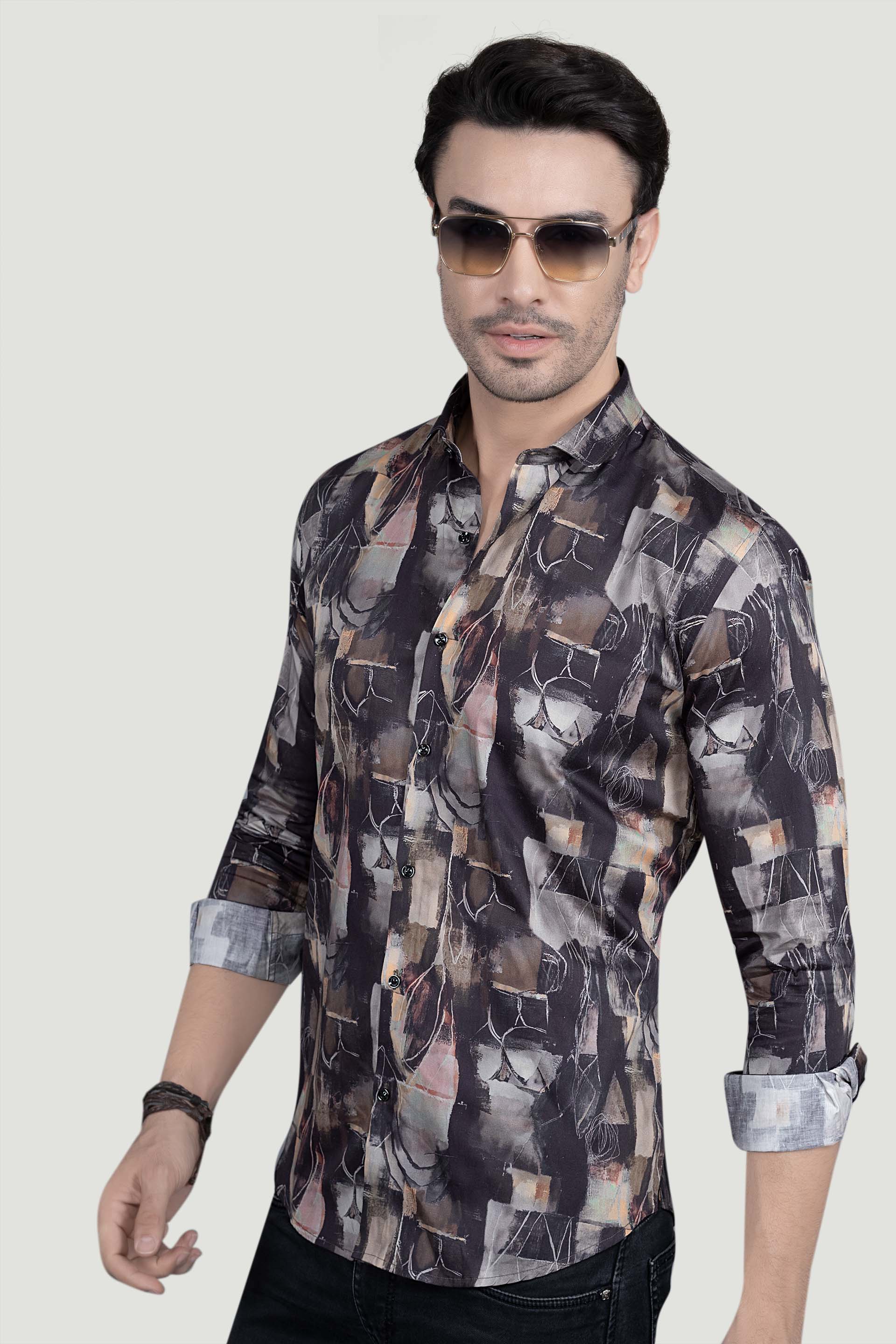 Kadius Multi Cotton Printed Shirt