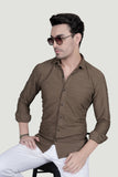 Rafael Brown Knitted Shirt