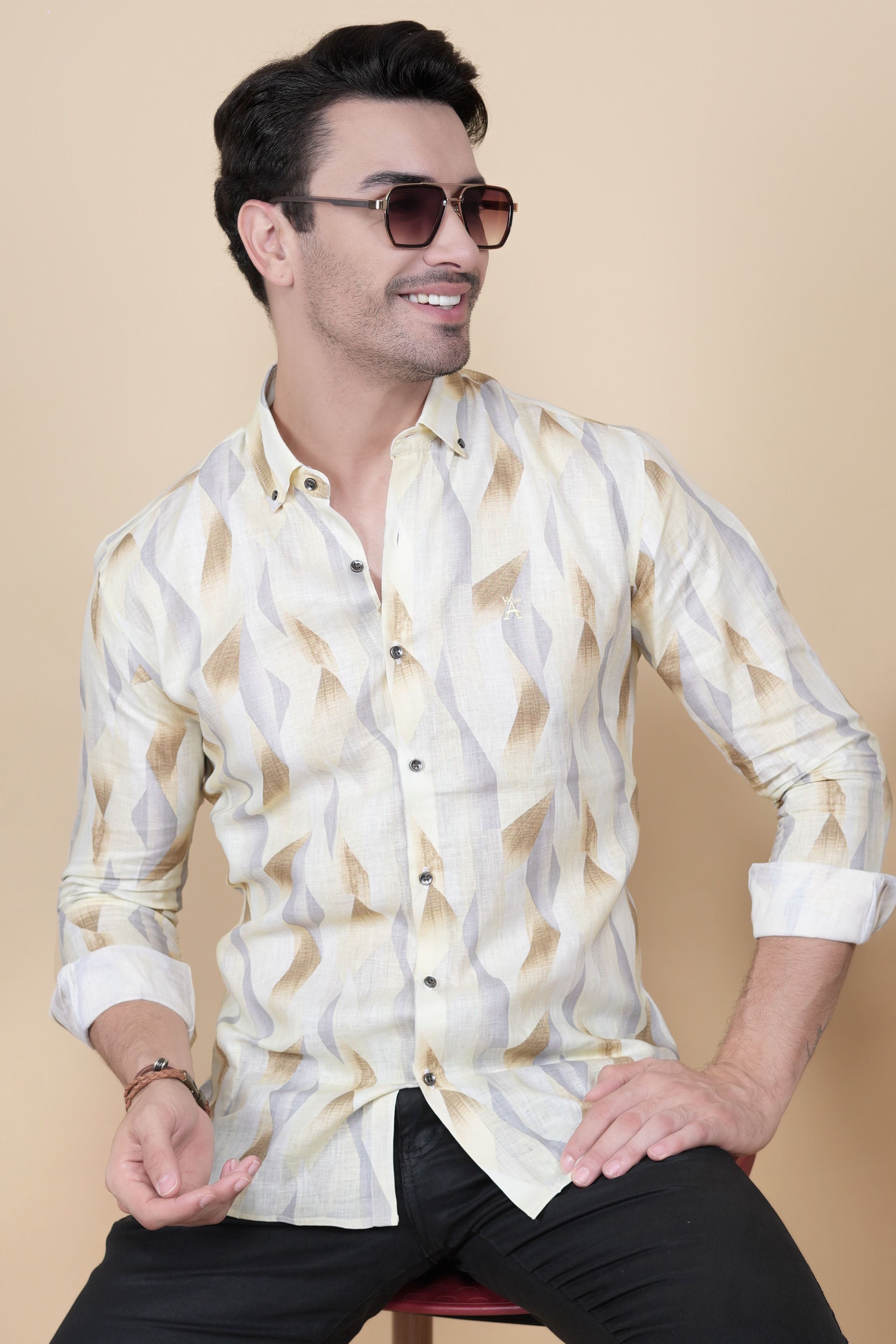 Marius Multi Linen Printed Shirt