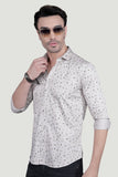 Milan Grey Cotton Printed Shirt