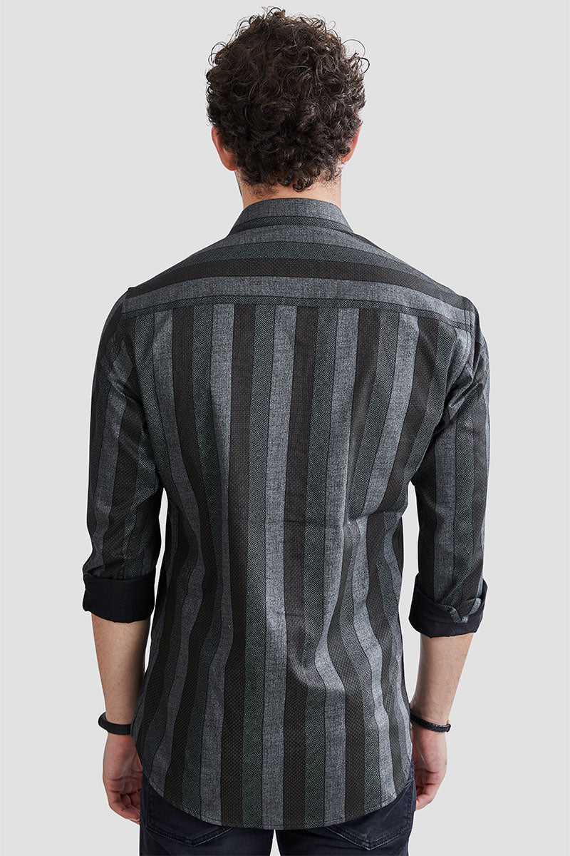 RYKER GREY STRIPE PRINT