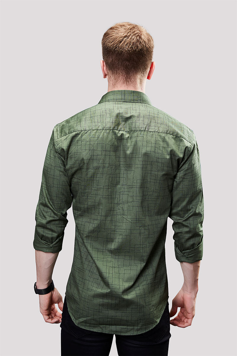 Marlon Green Geometric Print