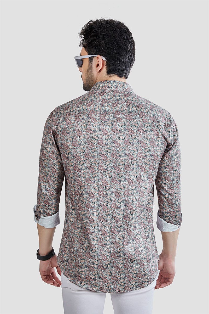 Heinz Multi-color Digital Paisley Print