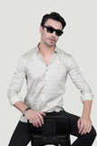 Nikon Cream Cotton Printed Shirt
