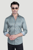 Casper Grey Cotton Printed Shirt