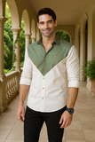 VORTEX CREAM V STYLE PARTY WEAR SHIRT