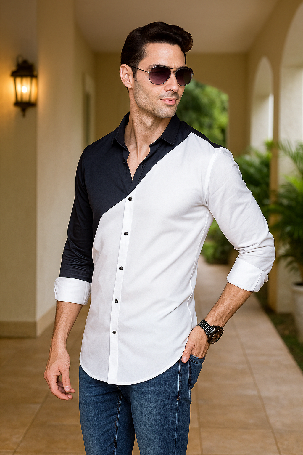 SAPPHIRE SPLIT PARTY WEAR SHIRT