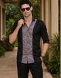 Curved Black Designer Shirt