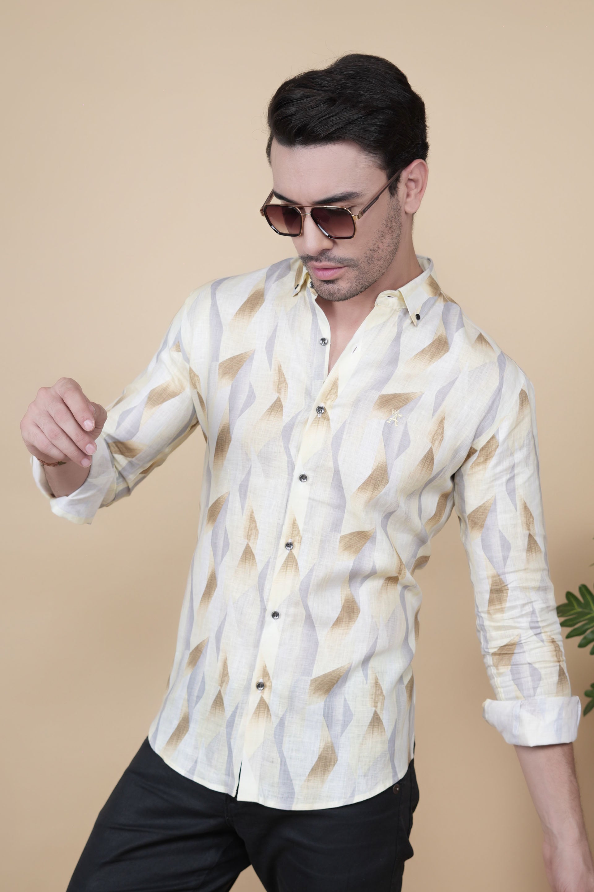 Marius Multi Linen Printed Shirt