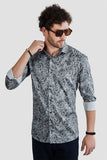 Emmanuel Grey Paisley Print