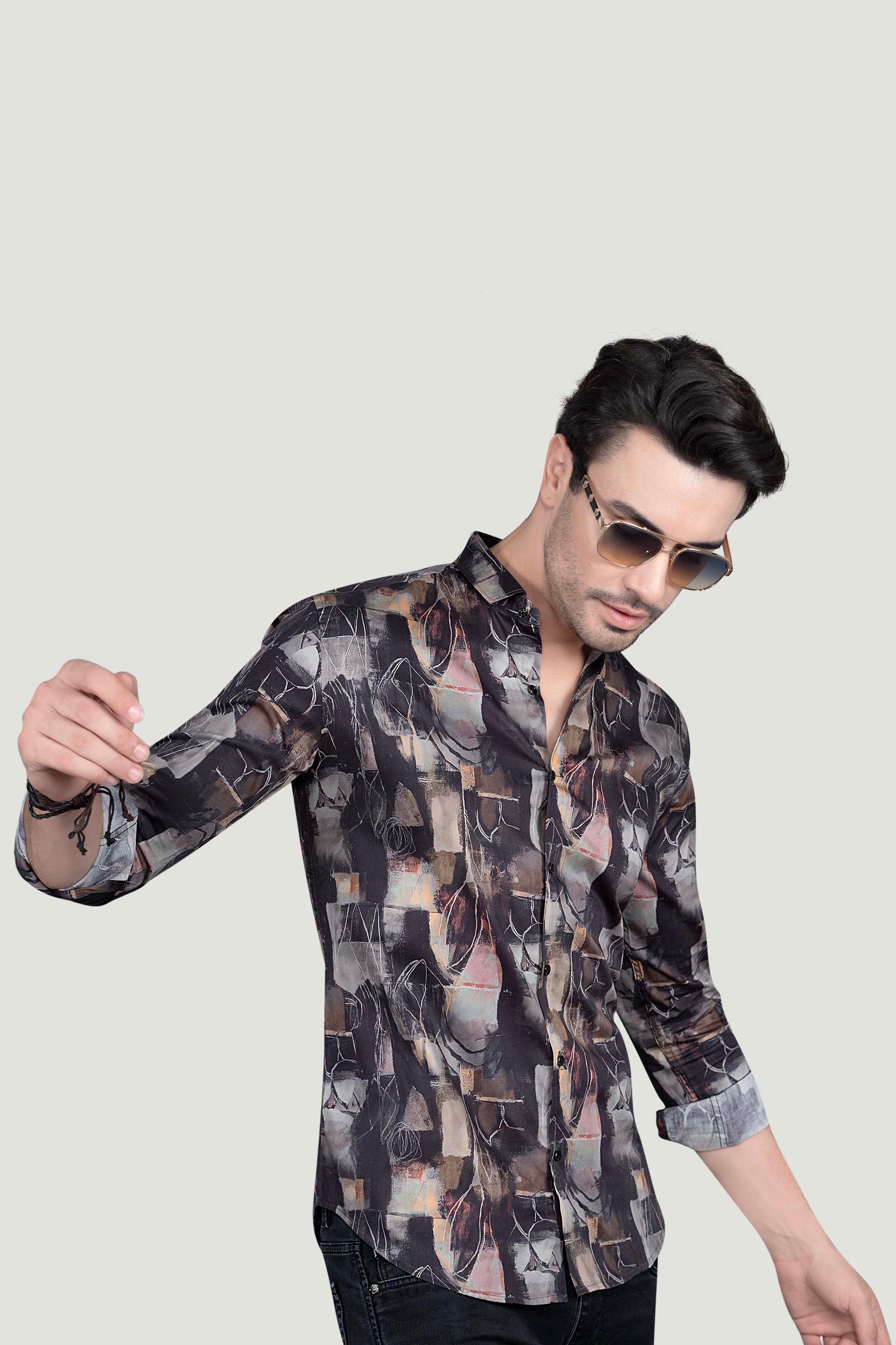 Kadius Multi Cotton Printed Shirt