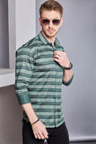 Aengus Green Stripe Print