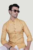 Sandor Orange Linen Solid Shirt