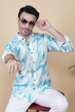 Ruben White Linen Printed Shirt
