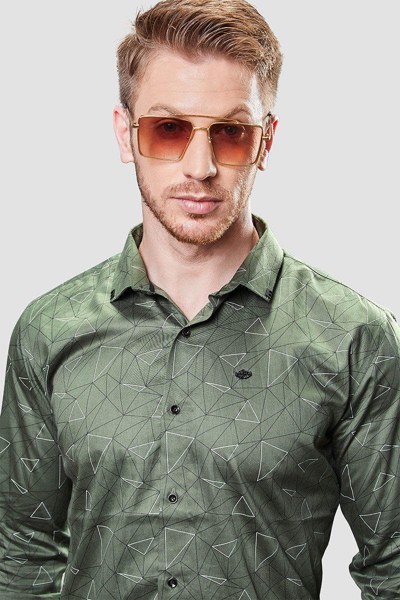 Lorenzo Green Geometric Print