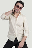 Ivo Cream Cotton Printed Shirt
