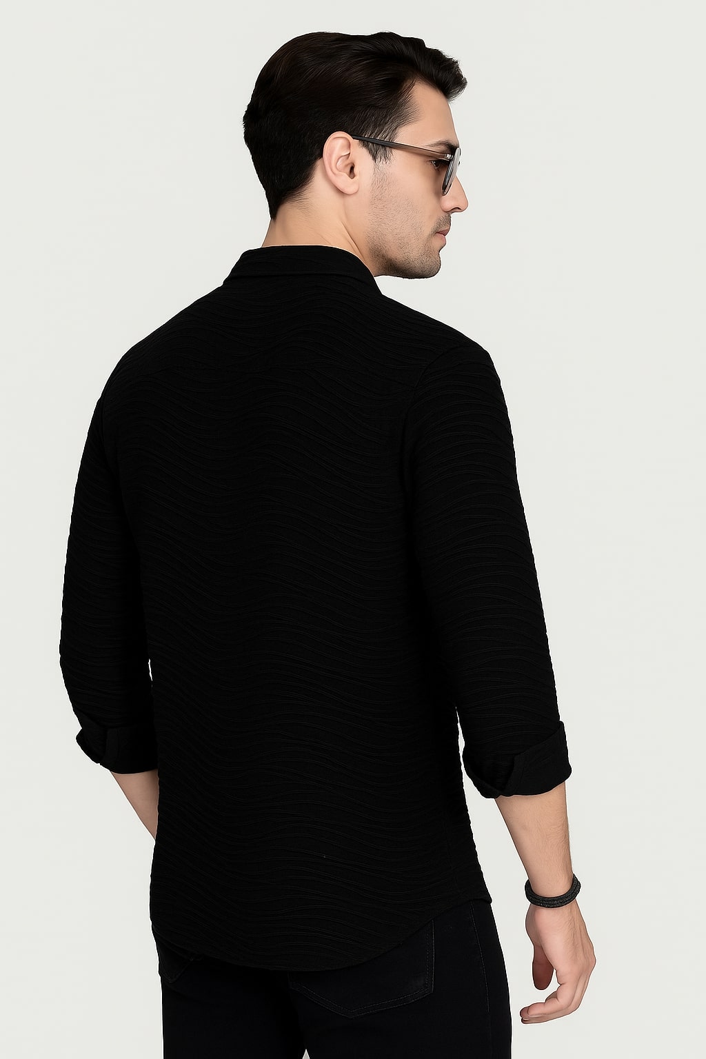 Noir Black Knitted Shirt