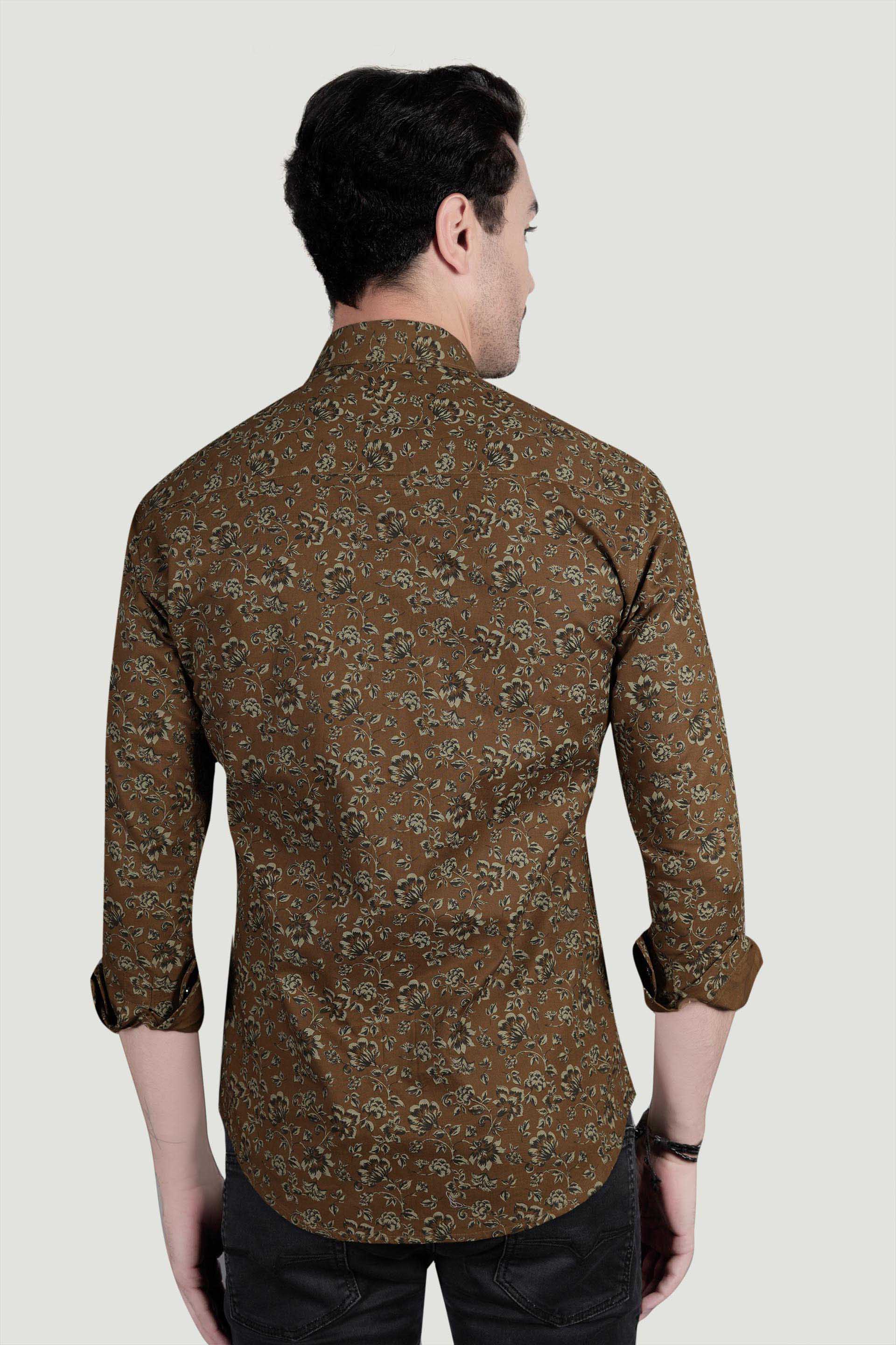 Oliver Brown Cotton Floral Printed Shirt